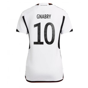 Germany Serge Gnabry #10 Replica Home Stadium Shirt for Women World Cup 2022 Short Sleeve